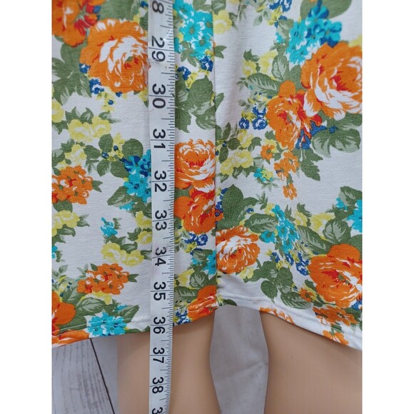 Lilypad Dress Striped Floral Scoop Neck Sleeveless Sz M - Picture 7 of 9